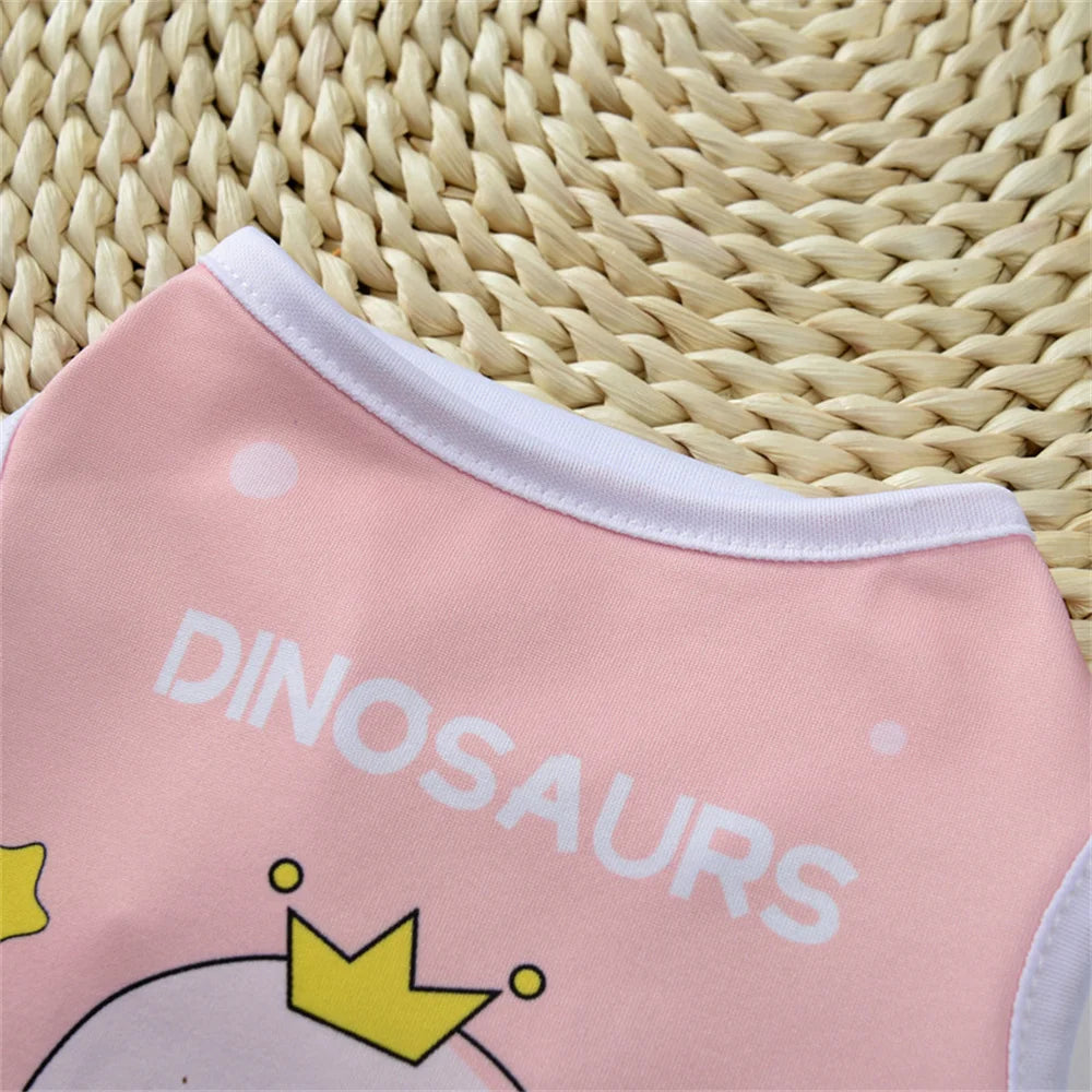 Cute Print Puppy Dog Vest Shirt
