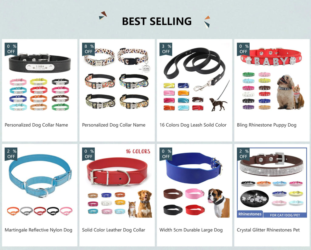 Personalized Leather ID Collar For Dogs & Cats