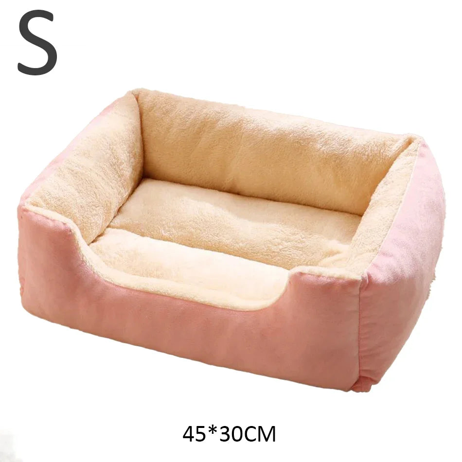 Soft Plush Cushion Pet Bed for Cats & Dogs