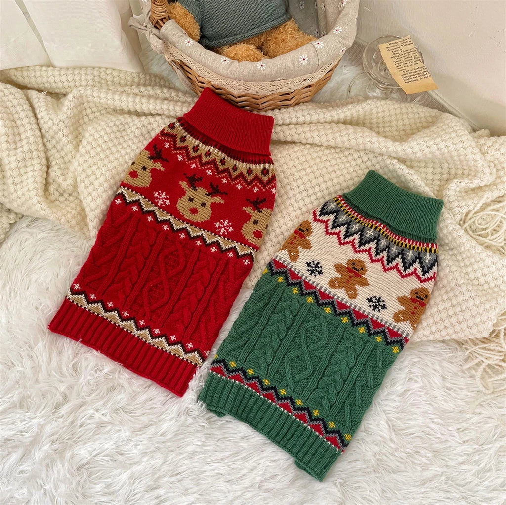 Knitted Christmas Sweaters  For Dogs & Cats