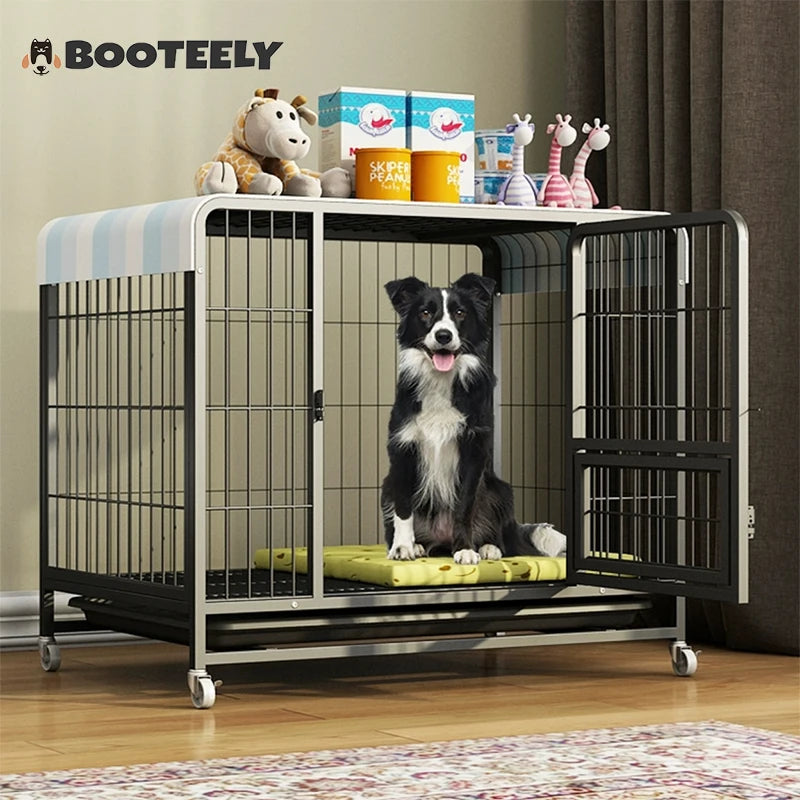 Heavy-Duty Iron Dog Kennel — Escape-Proof for Large Breeds