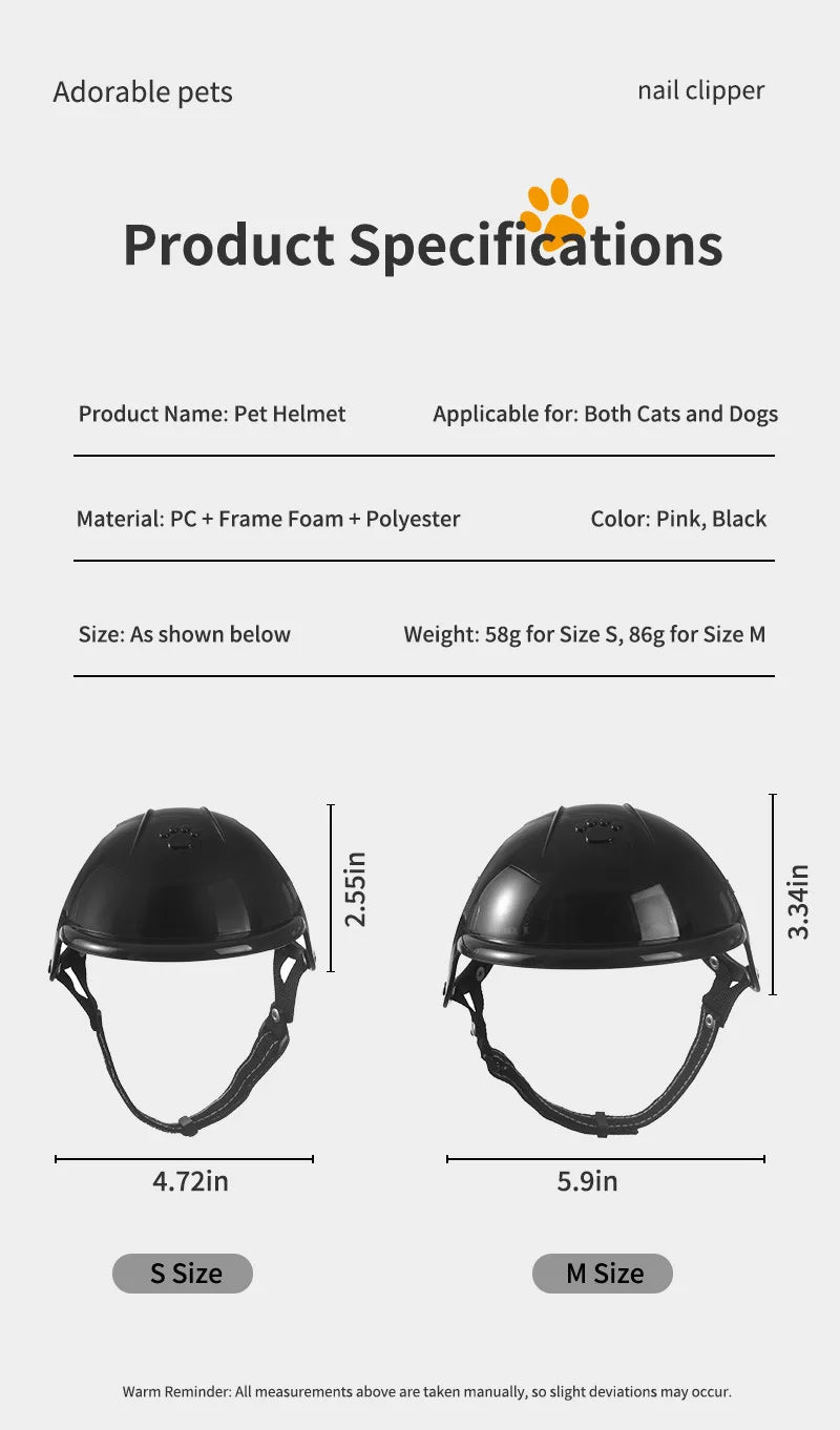 Pet Motorcycle Helmet