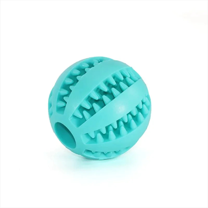 Natural Rubber Teeth Cleaning Treat Ball for Dogs