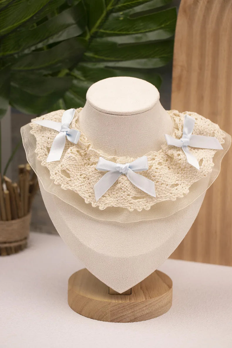 Lace Bow Neck Shawl