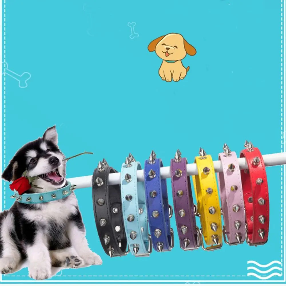 Cool Colorful Adjustable Spiked Studded Collars