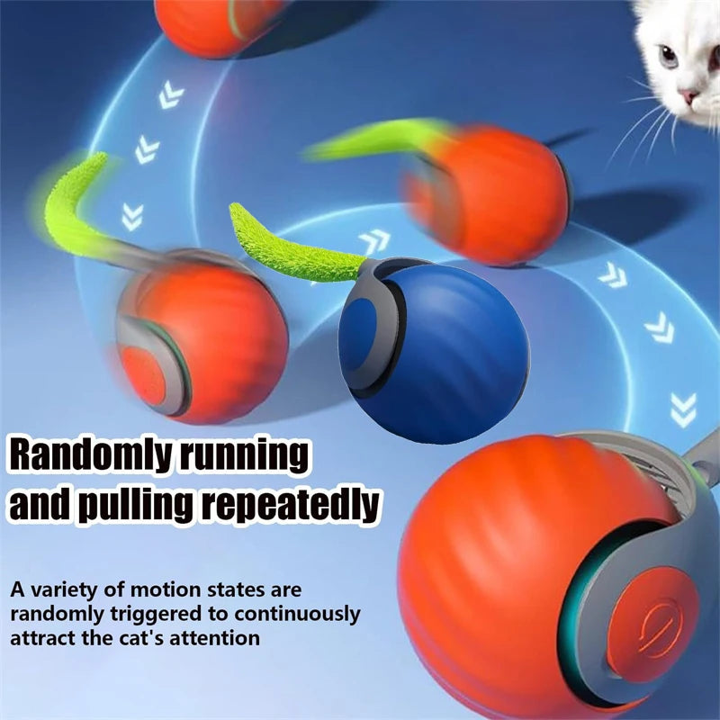 Smart Touch-Activated Sound Cat Toy Ball with Catnip