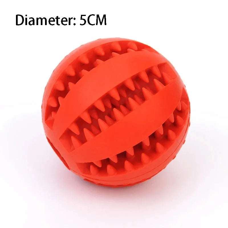 Natural Rubber Teeth Cleaning Treat Ball for Dogs