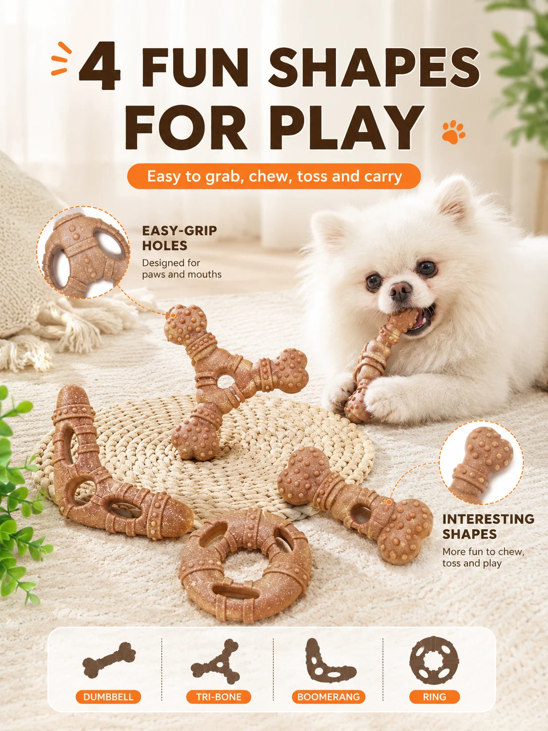 Chew Buddy – Wooden Dog Teething Stick & Dental Toy