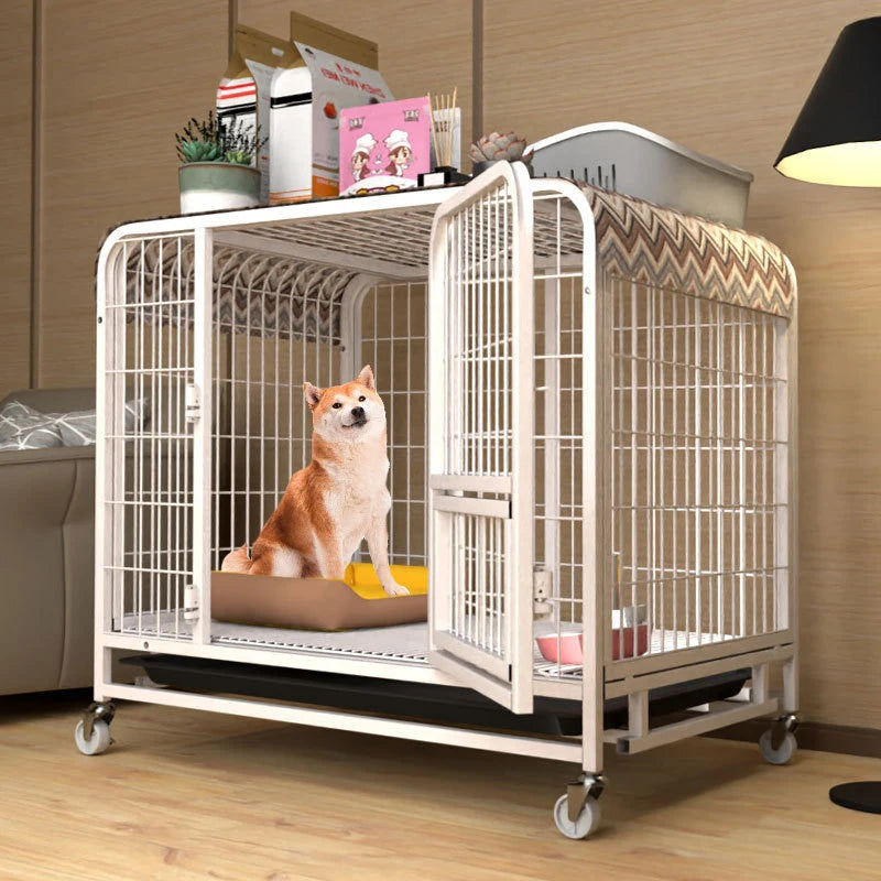 Heavy-Duty Iron Dog Kennel — Escape-Proof for Large Breeds