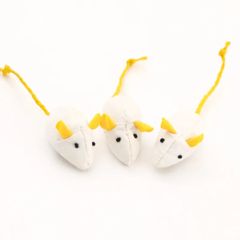 Bulk Cat Mouse Toys with Catnip & Feathers