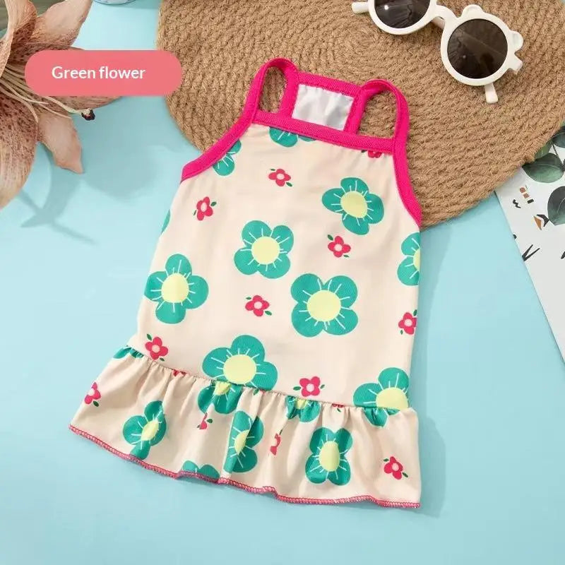 Adorable Floral Halter Summer Dress