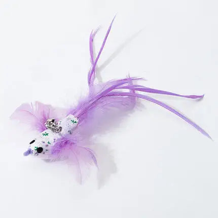 Feather Cat Wand with Bell & Suction Cup