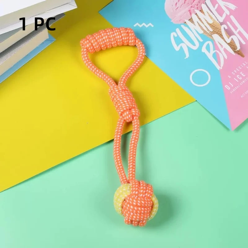 Rope & Roll – Cotton Rope Ball Chew & Dental Toy for Dogs