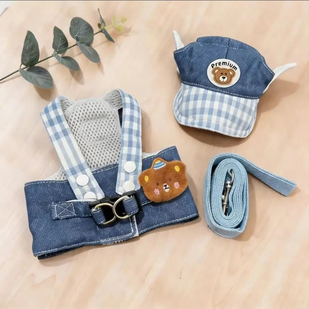 New Cute Denim Suit With Matching Sun Hat