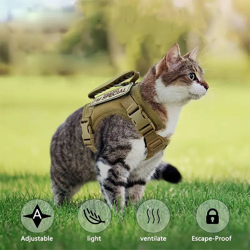 Breathable Tactical Harness Vest With Retractable Leash