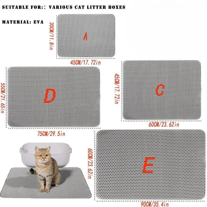 Double-Layer Waterproof Cat Litter Trapping Mat