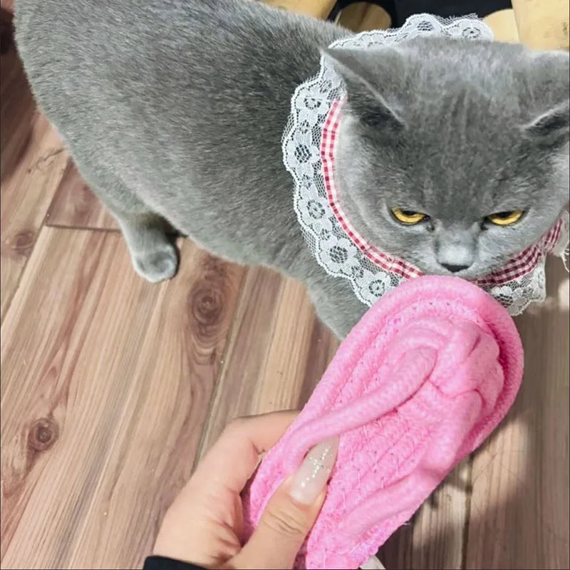 Chew Shoe – Slipper-Shaped Cotton Rope Chew Toy for Dogs