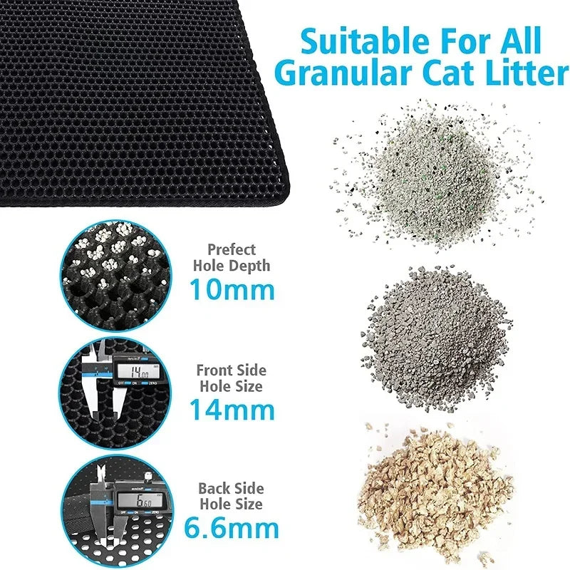 Double-Layer Waterproof Cat Litter Trapping Mat