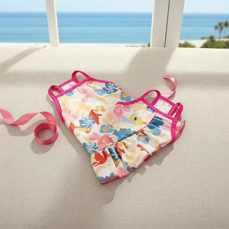 Adorable Floral Halter Summer Dress