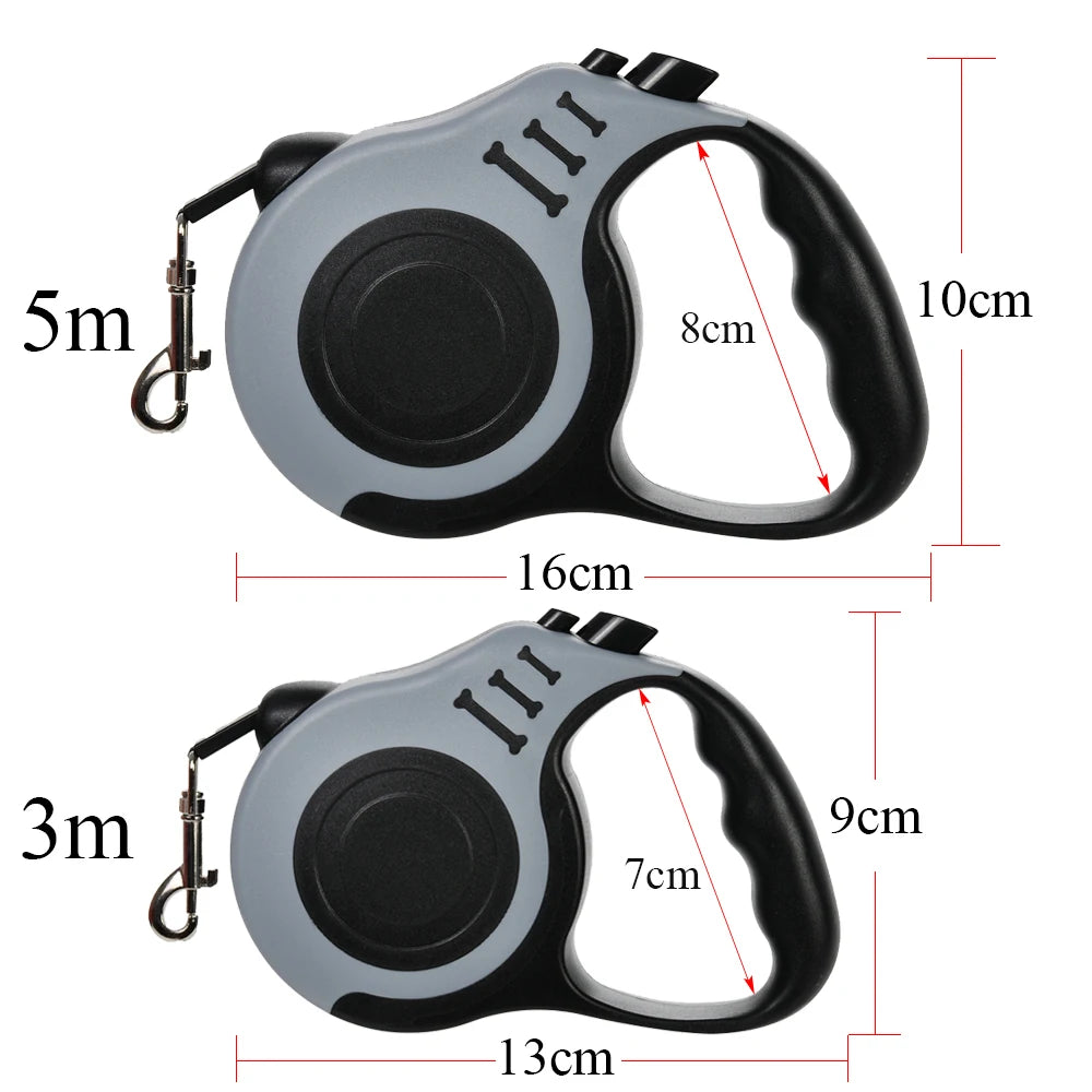 Retractable Dog Leash – Strong Nylon, 13 Colors | 3m & 5m