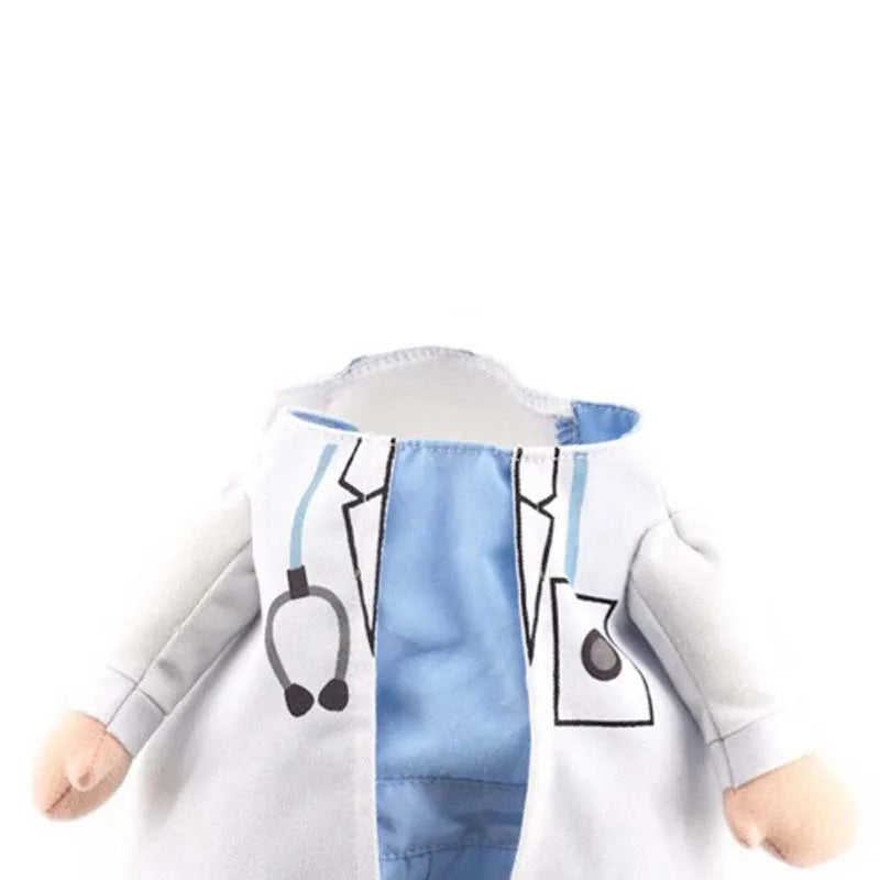 Doctor Cosplay White Gown Costume for Dogs & Cats