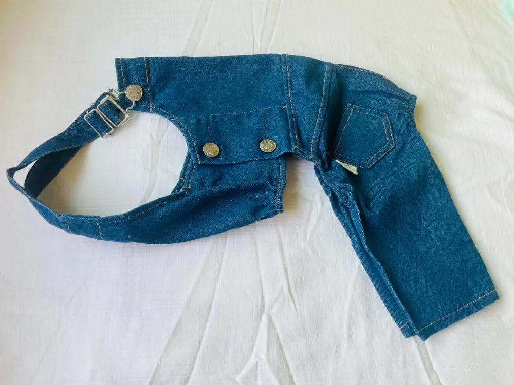 Denim Overalls for Greyhounds & Whippets – Spring, Autumn & Winter
