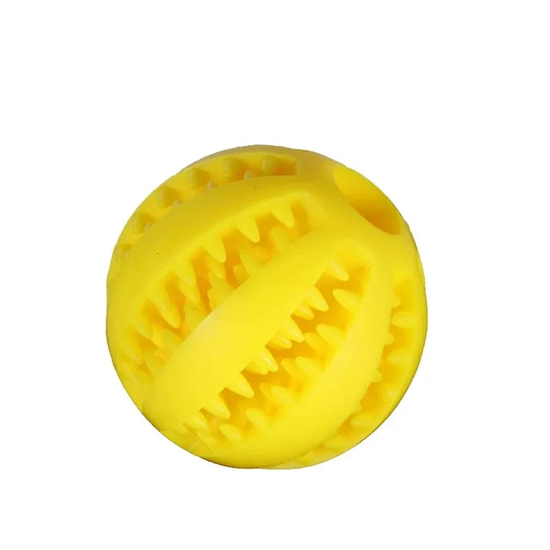 Natural Rubber Teeth Cleaning Treat Ball for Dogs