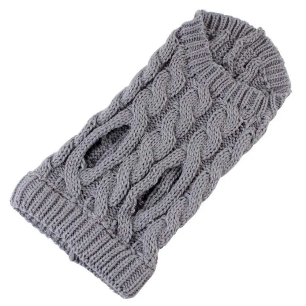 Cable Knit Striped Dog Sweater – All-Season Pet Knitwear