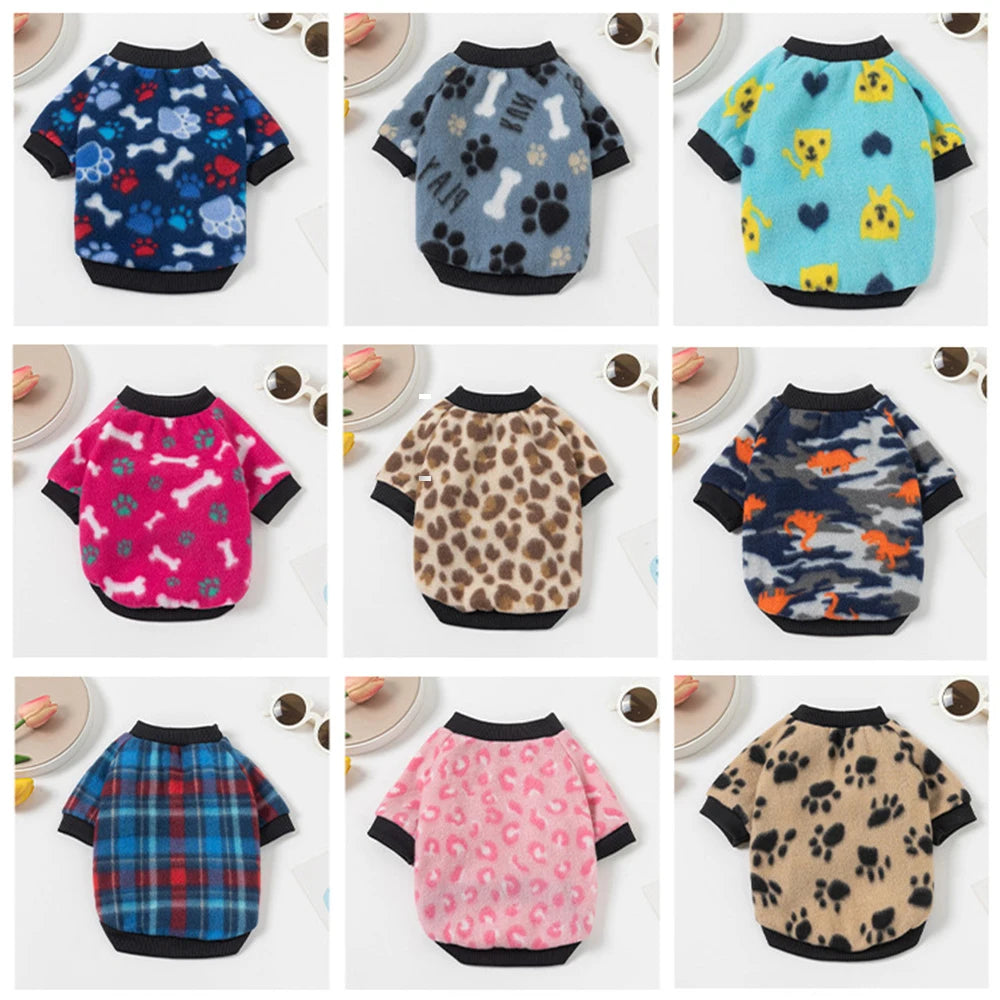 Warm Fleece Pullover Pet Sweaters