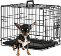 Collapsible Dog Kennel | Foldable Metal Crate with 2 Doors