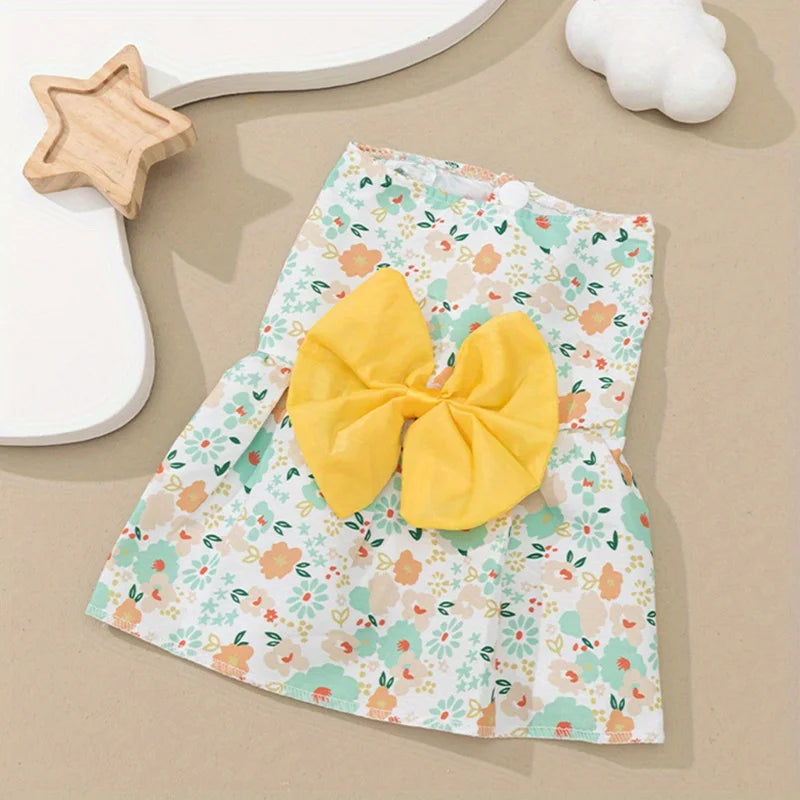 Floral Tulle Sleeveless Dress for Dogs & Cats