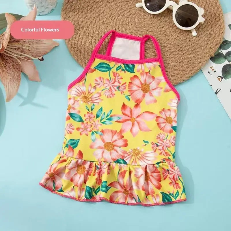 Adorable Floral Halter Summer Dress