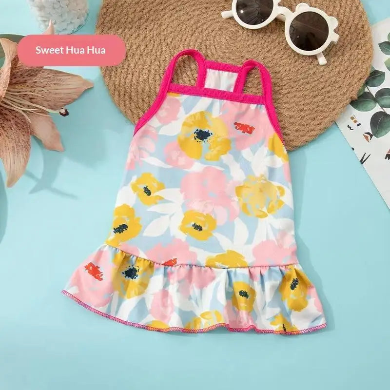 Adorable Floral Halter Summer Dress