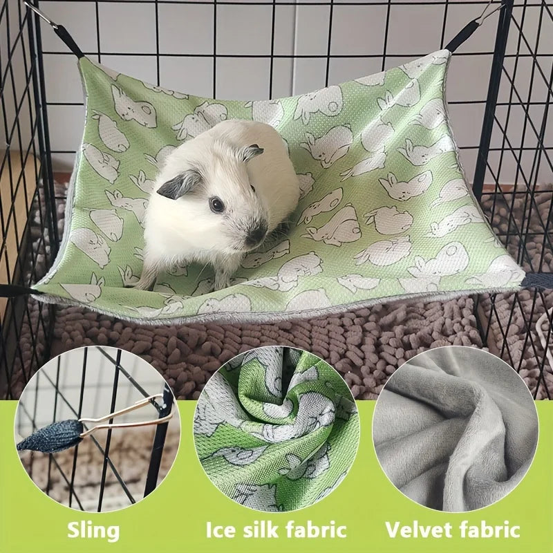 Double-Sided Breathable Summer Hammock for Small Pets