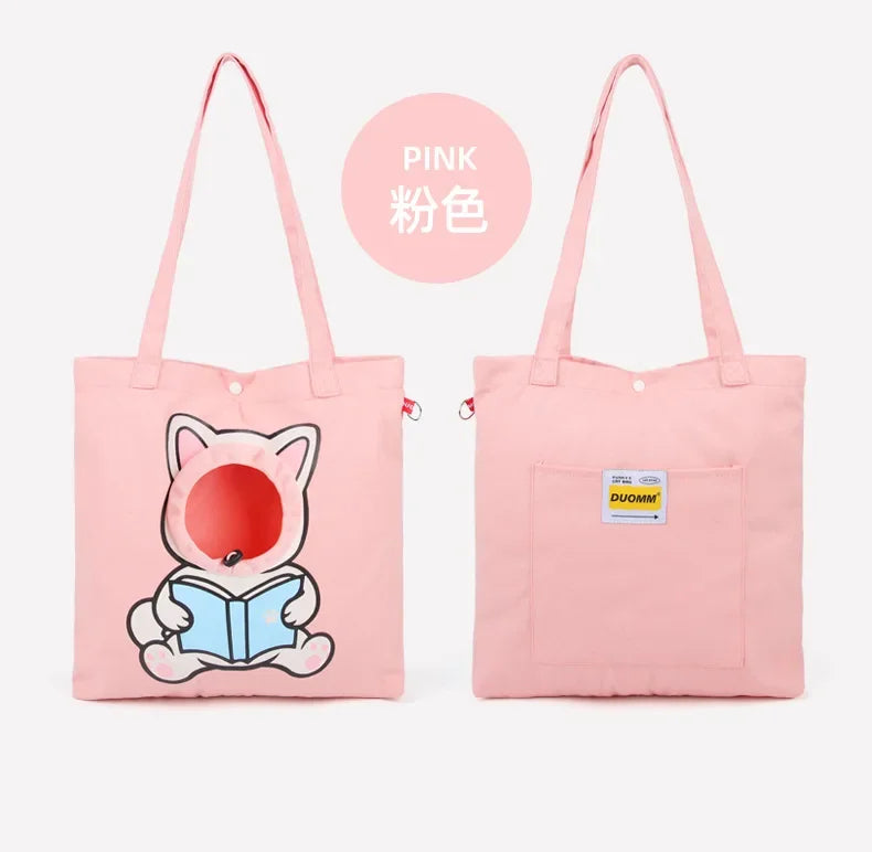 Cotton Pet Carrier Shoulder Bag for Small Dogs & Cats