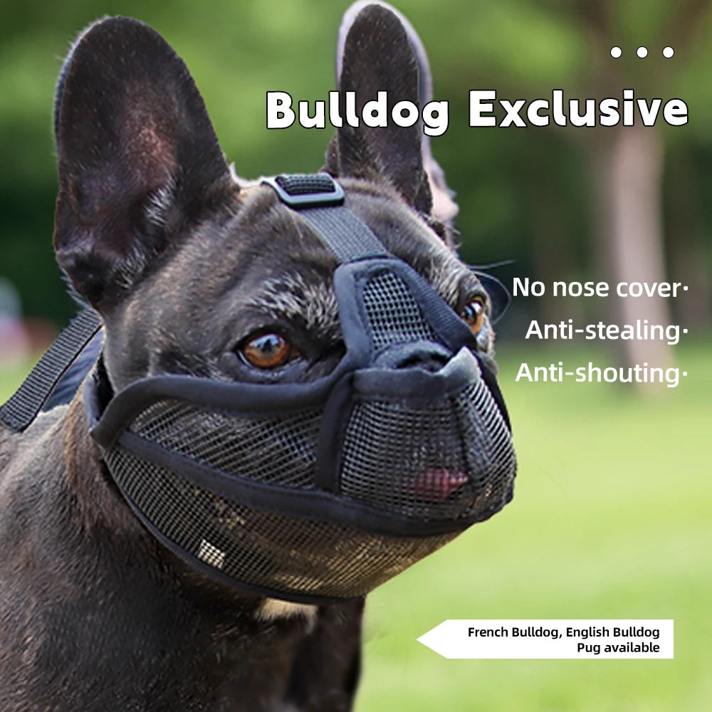 Breathable Dog Muzzle for Short-Snouted Breeds