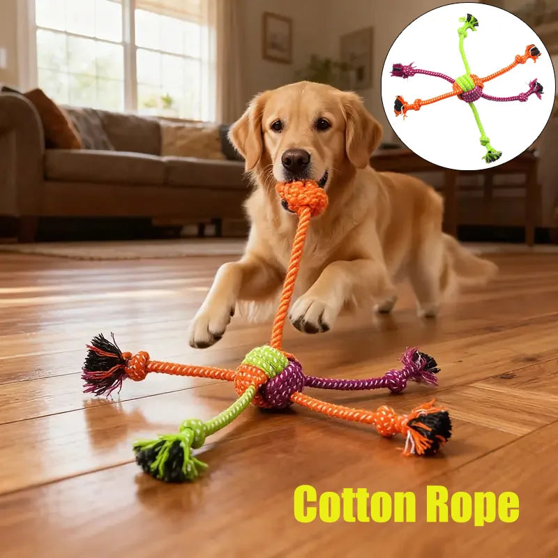 Durable Dog Rope Toy for Chewing & Teeth Cleaning