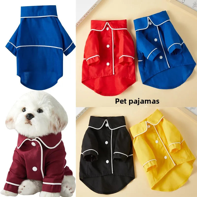 Soft Breathable Button Pajamas for Small Dogs & Cats