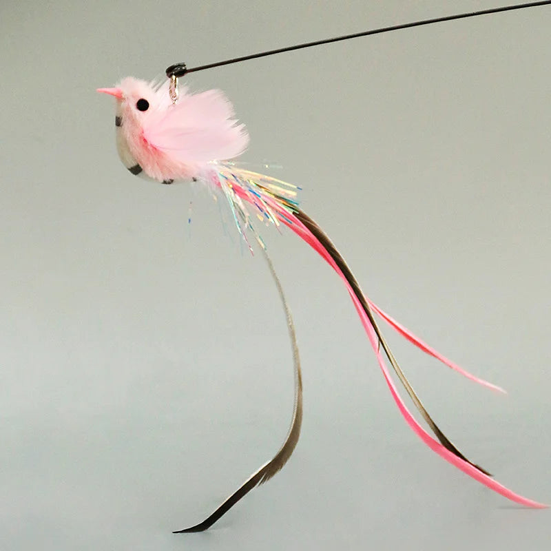 Feather Cat Wand with Bell & Suction Cup