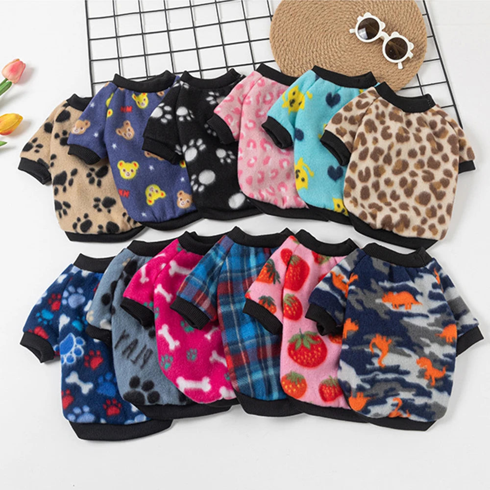 Warm Fleece Pullover Pet Sweaters