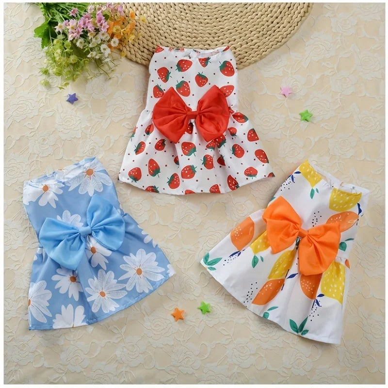 Floral Tulle Sleeveless Dress for Dogs & Cats