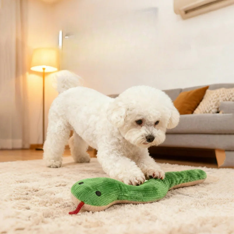 Hiss & Play – Plush Snake Chew & Sound Toy for Cats