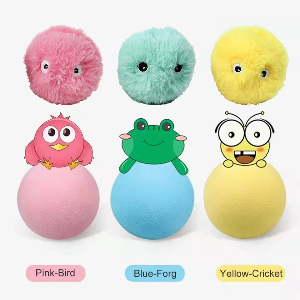 Smart Touch-Activated Sound Cat Toy Ball with Catnip