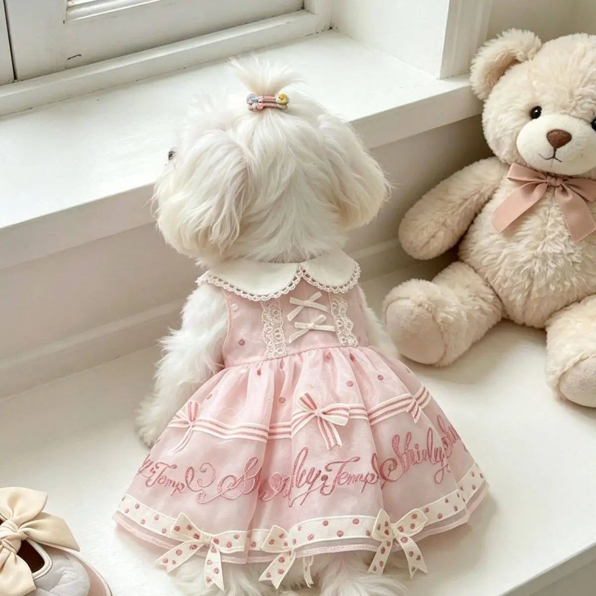 Pink Bow Princess Dress for Dogs & Cats