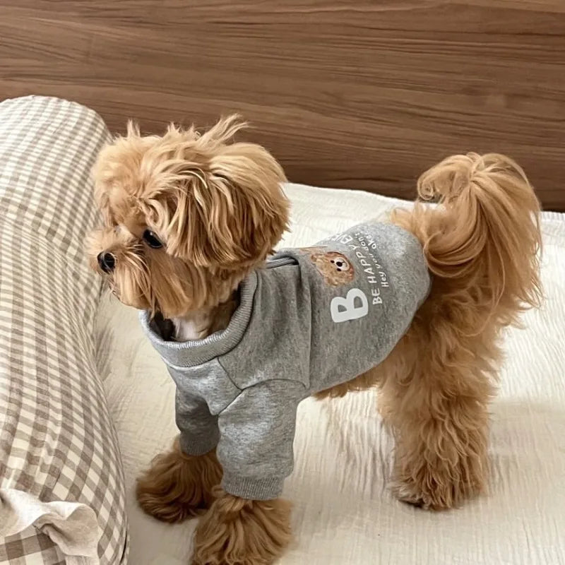 Cartoon Bear Fleece Pet Jacket for Small Dogs & Cats