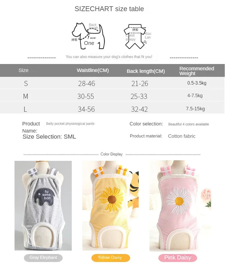 100% Cotton Washable Reusable Pet Diaper