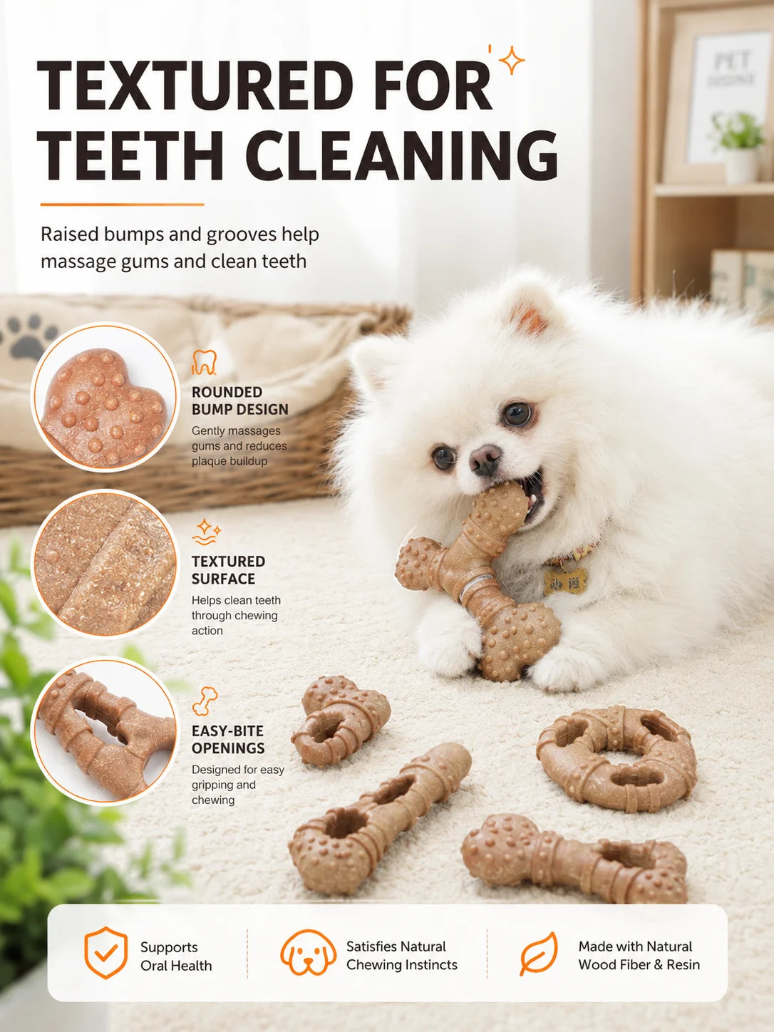 Chew Buddy – Wooden Dog Teething Stick & Dental Toy