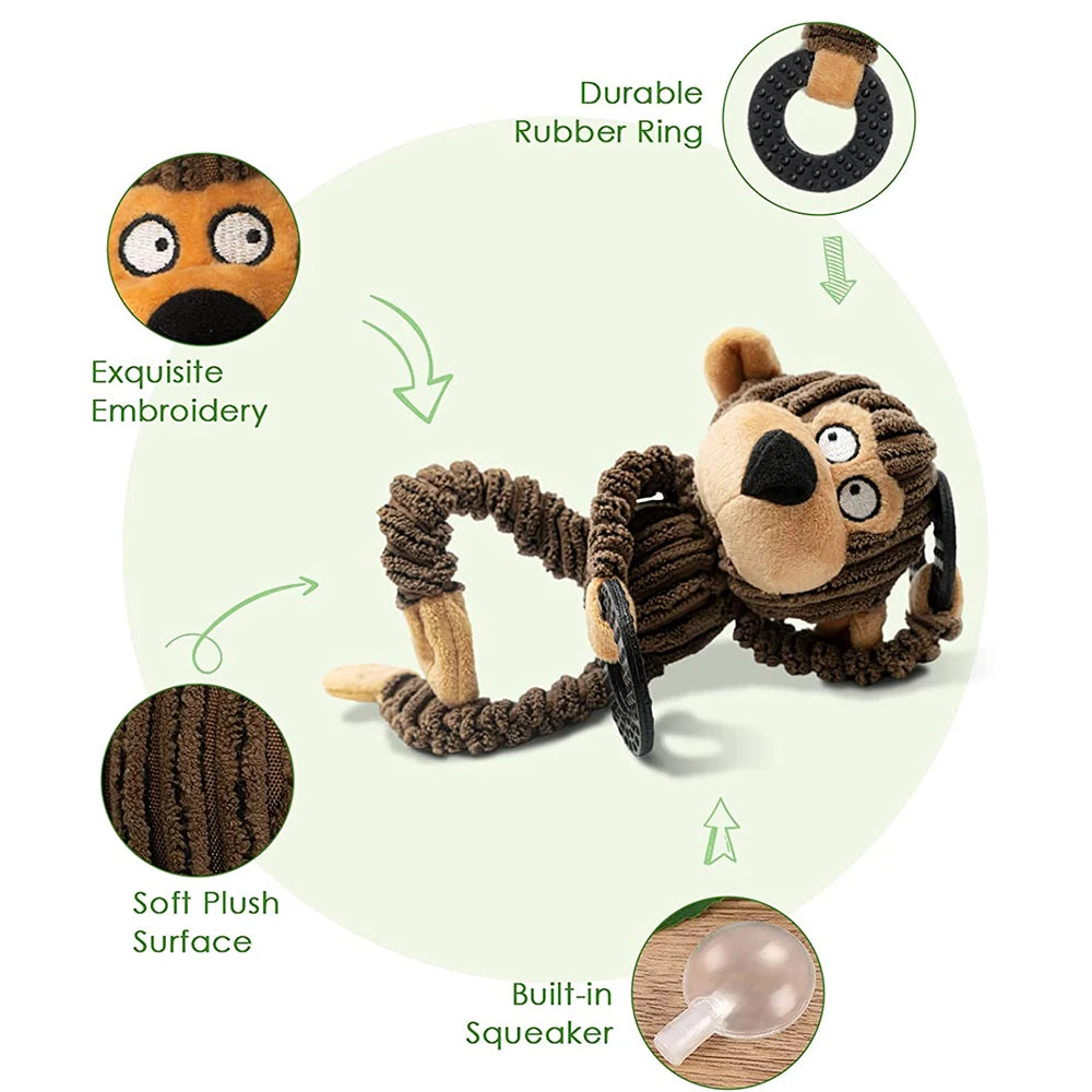 Squeak Pals – Plush Animal Squeaky Chew Toys for Puppies & Small Dogs