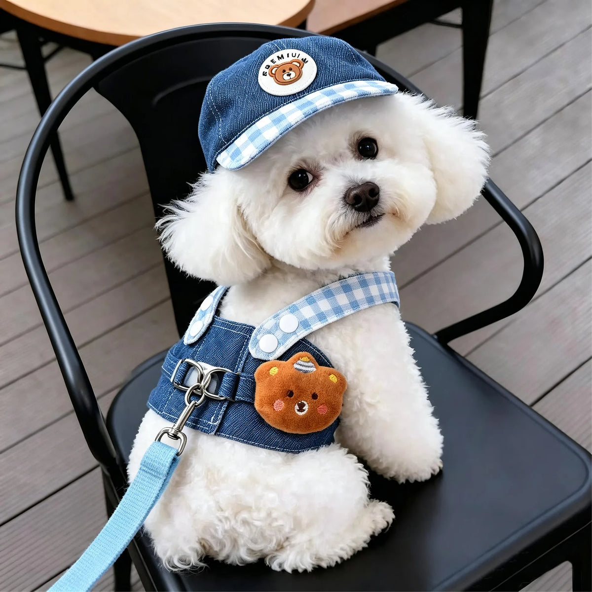 New Cute Denim Suit With Matching Sun Hat