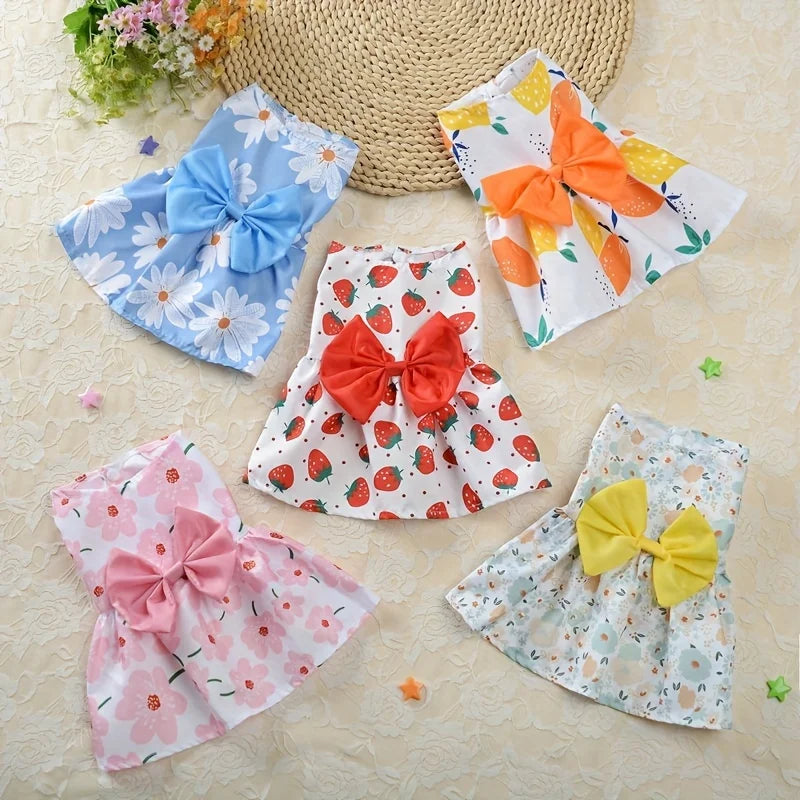 Floral Tulle Sleeveless Dress for Dogs & Cats